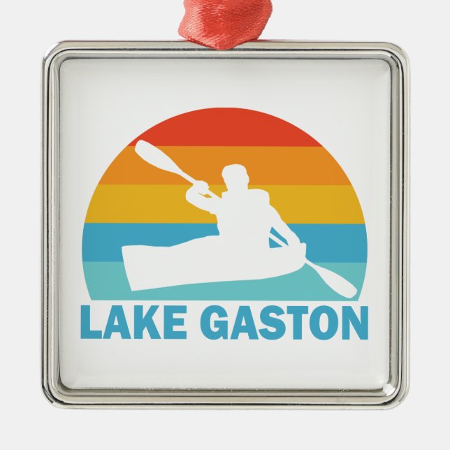 Gaston North Carolina Virginia Kayak Ornament Aus Metall (Vorne)