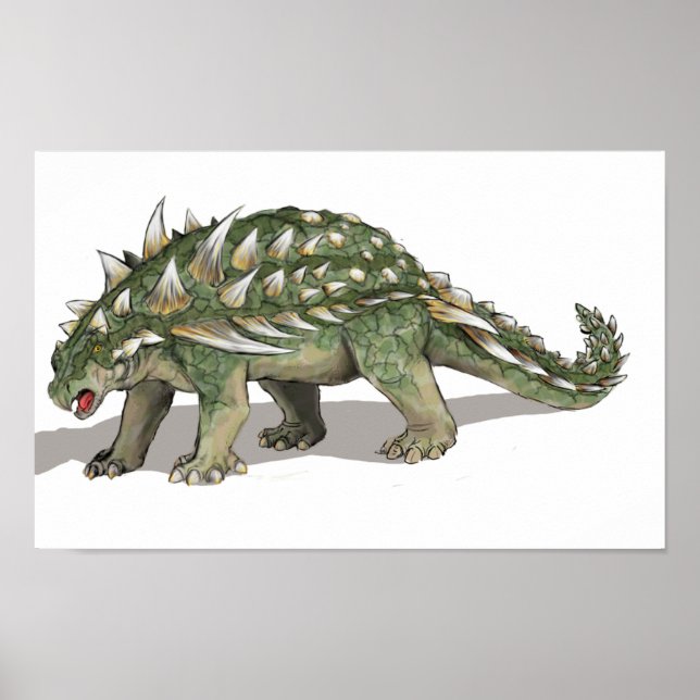 Gastonia burgei - krebserregende Dinosaurier Poster (Vorne)