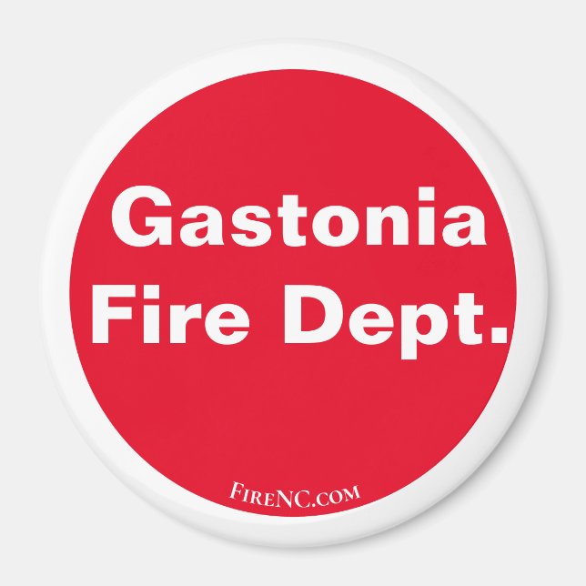 Gastonia Fire Dept. rot/weiß Magnet (Vorne)