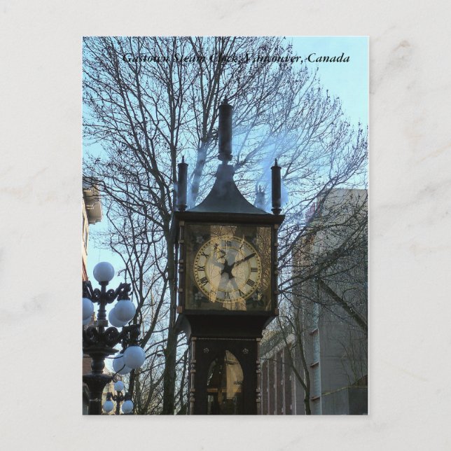 Gastown Steam Clock, Vancouver, Kanada Postkarte (Vorderseite)