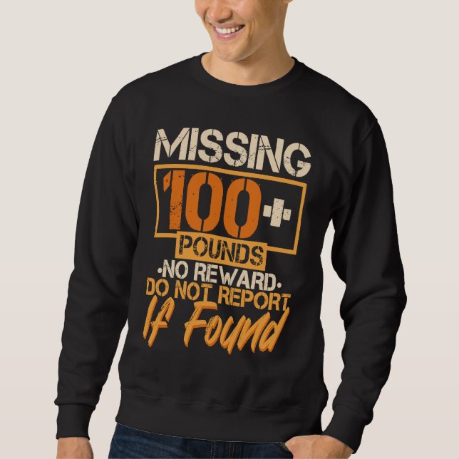 Gastric 100 Pounds Lost Bariatric Surgery Weight L Sweatshirt (Vorderseite)