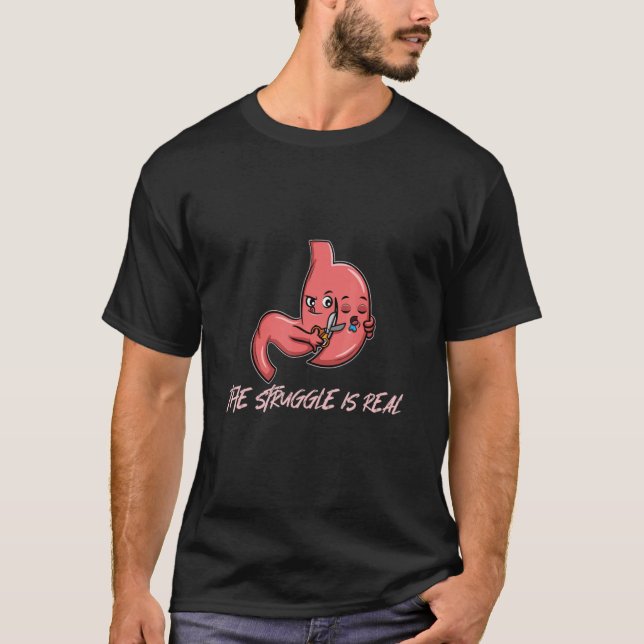 Gastric Sleeve Bariatric Operation Spaß Pun Joke T-Shirt (Vorderseite)