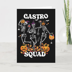 Gastro Squad Halloween Skeleton Dancing Endoskopie Karte