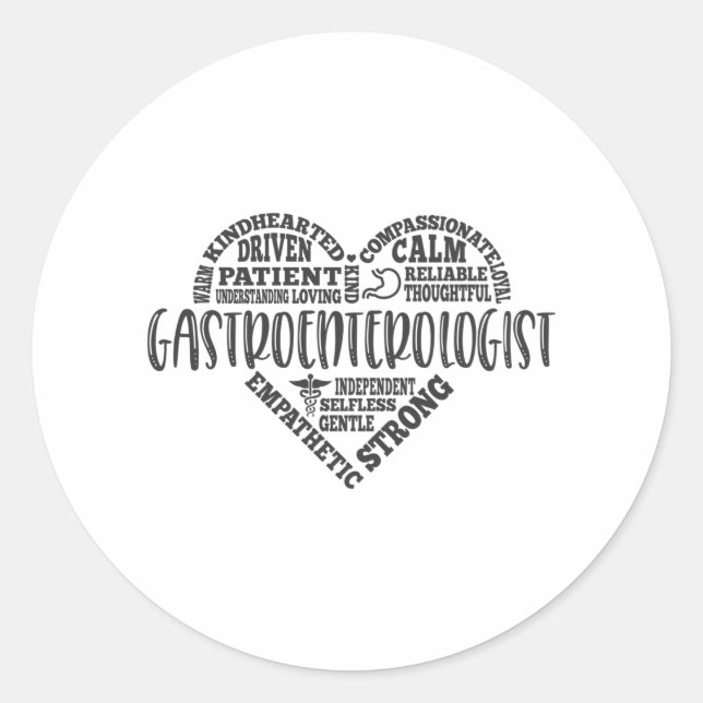 Gastroenterologe, Arzt mit geografischer Angabe, G Runder Aufkleber (Vorderseite)