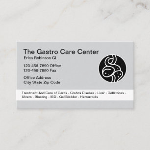 Gastroenterologe Darm Thema Visitenkarte