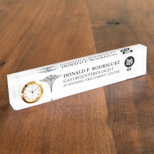 Gastroenterologe-medizinischer Namensplakette (Seite)