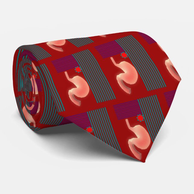 Gastroenterologe Mens Künstlerisch Stomach Design Krawatte (Gerollt)