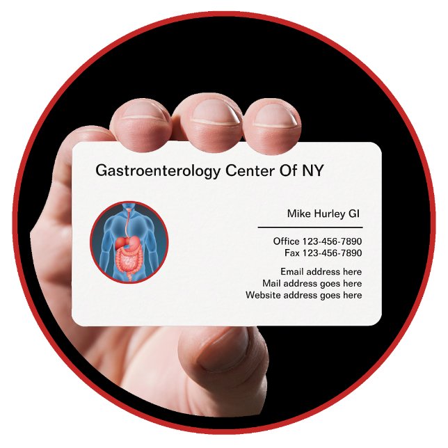 Gastroenterologe Moderne medizinische Visitenkarte (Von Creator hochgeladen)