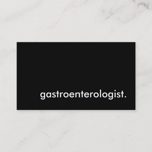 Gastroenterologe. Visitenkarte (Vorderseite)