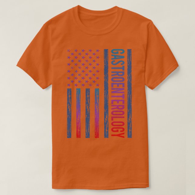 Gastroenterologie Gastroenterologin Gradient Flag T-Shirt (Design vorne)