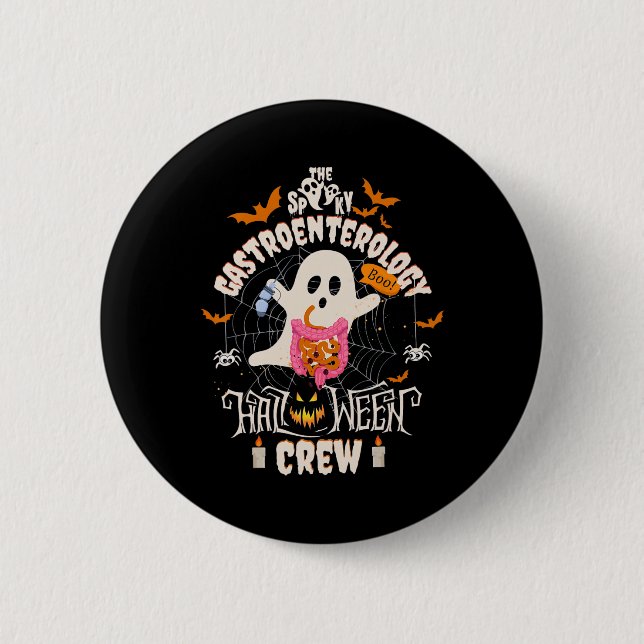 Gastroenterologie Halloween Crew Endo Tech Gi Gast Button (Vorderseite)