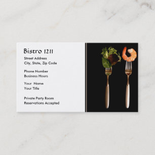Gastronomie auf Foren Restaurant Business Card Visitenkarte