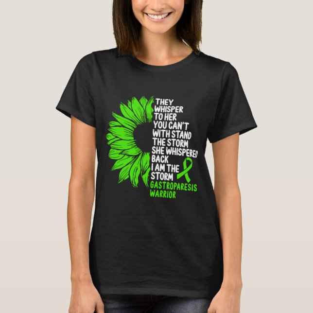Gastroparesis Awareness Green Ribbon the Storm T-Shirt (Vorderseite)