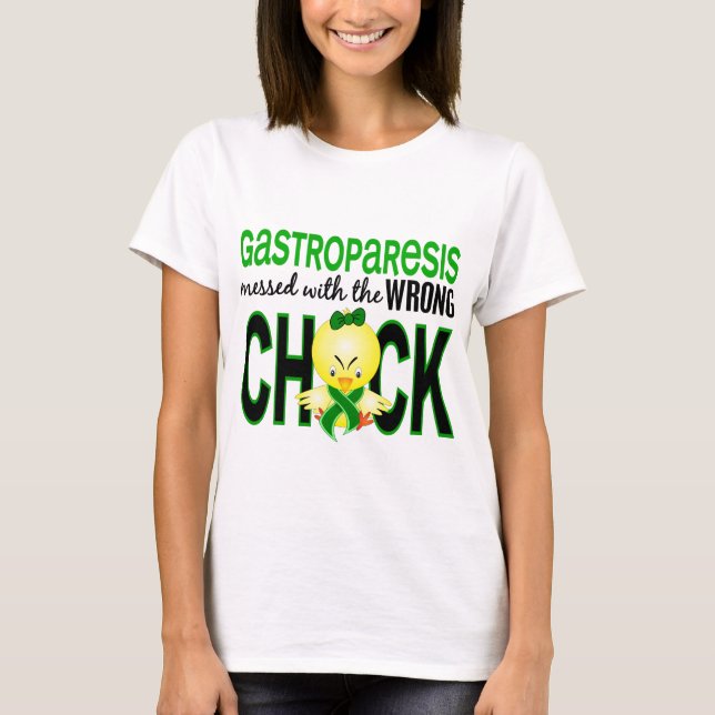Gastroparesis verwirrte mit falschem Küken T-Shirt (Vorderseite)