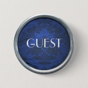 Gastschablonenknopf mit silbernem Rand Button