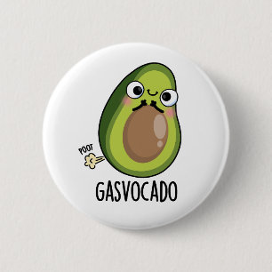 Gasvocado Funny Farting Avocado Pun Button