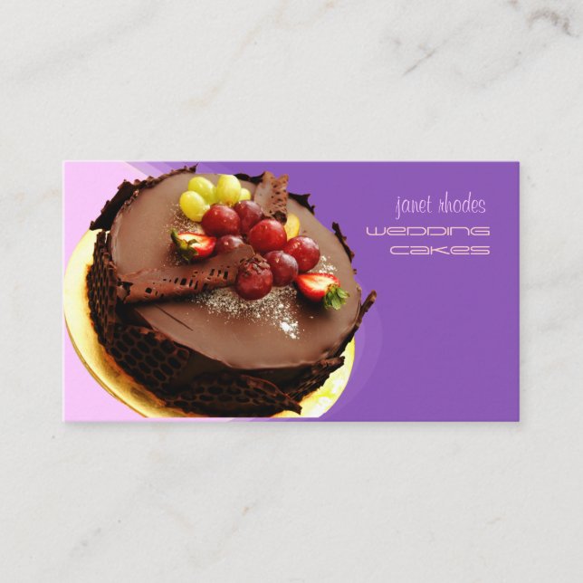 Gâteau au chocolat, boulangers cartes de visite (Devant)