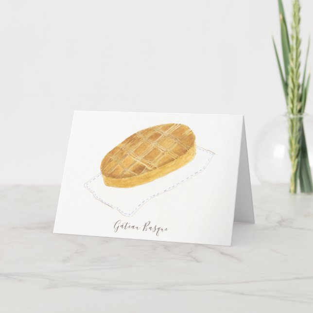 Gâteau Baskische Aquarell Dankeskarte (Vorderseite)