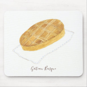 Gâteau Baskische Aquarell Mousepad