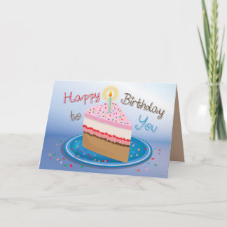 Gâteau d'anniversaire - carte de voeux