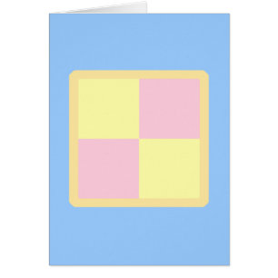 Gâteau de Battenburg. Rose et jaune