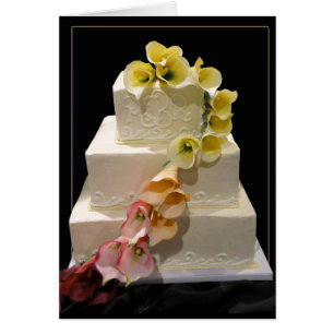 Gâteau de mariage de zantedeschia