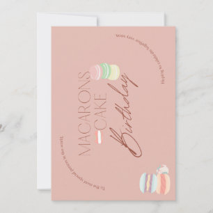 gâteau macaron pile invitation anniversaire