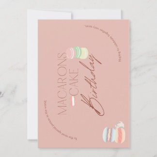 gâteau macaron pile invitation anniversaire