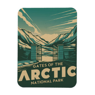 Gates Of The Arctic Nationalpark Vintage Magnet