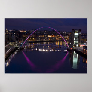 Gateshead-Jahrtausend-Brücke Poster
