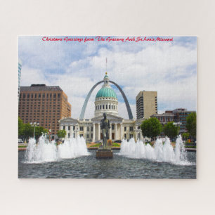 Gateway Arch Kiener Plaza. Weihnachtsgrüße