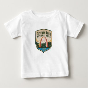 Gateway Arch National Park Abzeichen Baby T-shirt