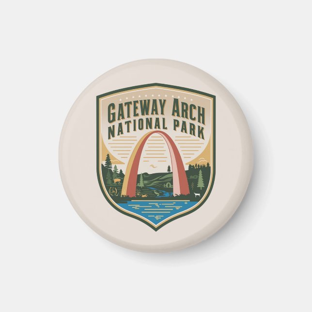 Gateway Arch National Park Abzeichen Magnet (Vorne)