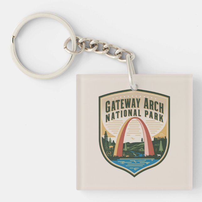 Gateway Arch National Park Abzeichen Schlüsselanhänger (Vorderseite)