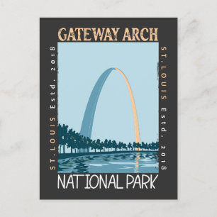 Gateway Arch National Park Distressed Postkarte