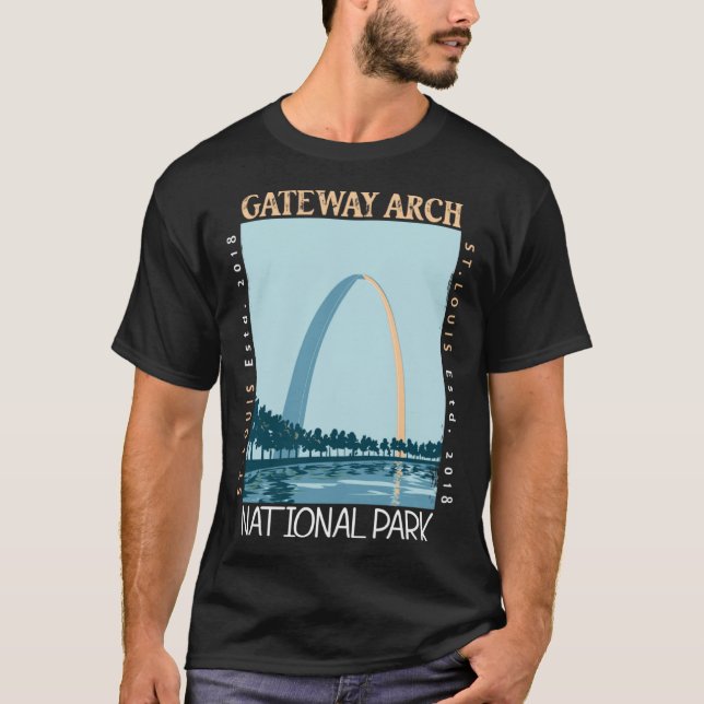 Gateway Arch National Park Distressed Vintage T-Shirt (Vorderseite)