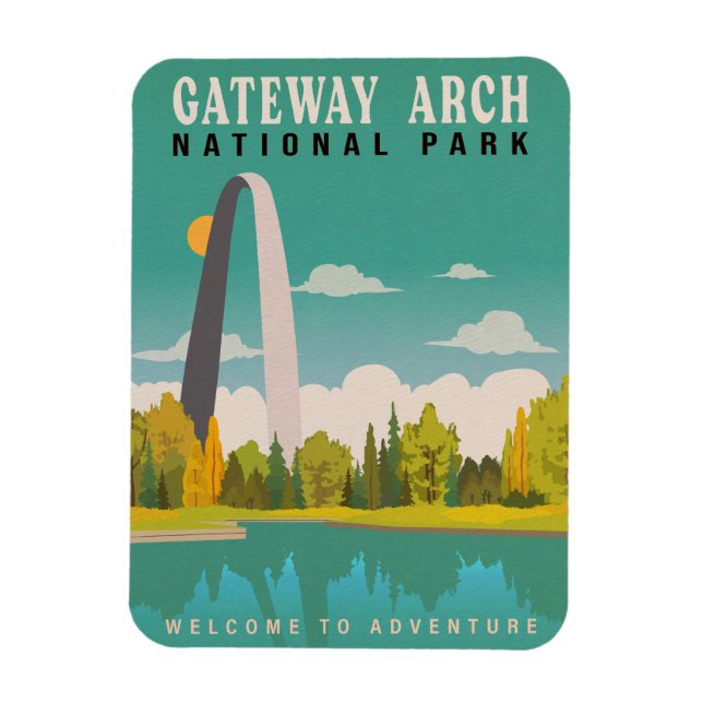 Gateway Arch National Park - Missouri Saint Louis Magnet (Vertikal)