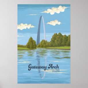 Gateway Arch National Park Reiseplakat Poster