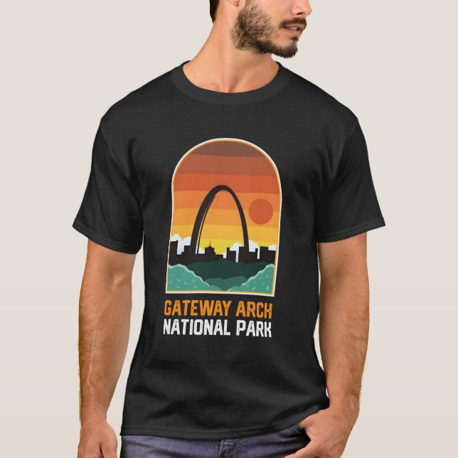 Gateway Arch National Park Style T-Shirt (Vorderseite)