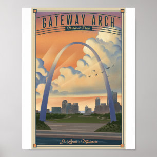 Gateway Arch Nationalpark Litho Artwork Poster