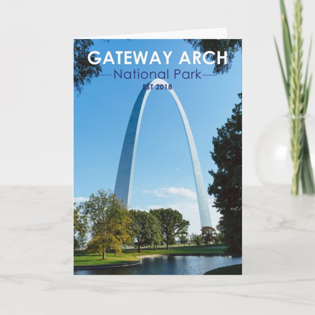 Gateway Arch Nationalpark Missouri Karte (Vorderseite)