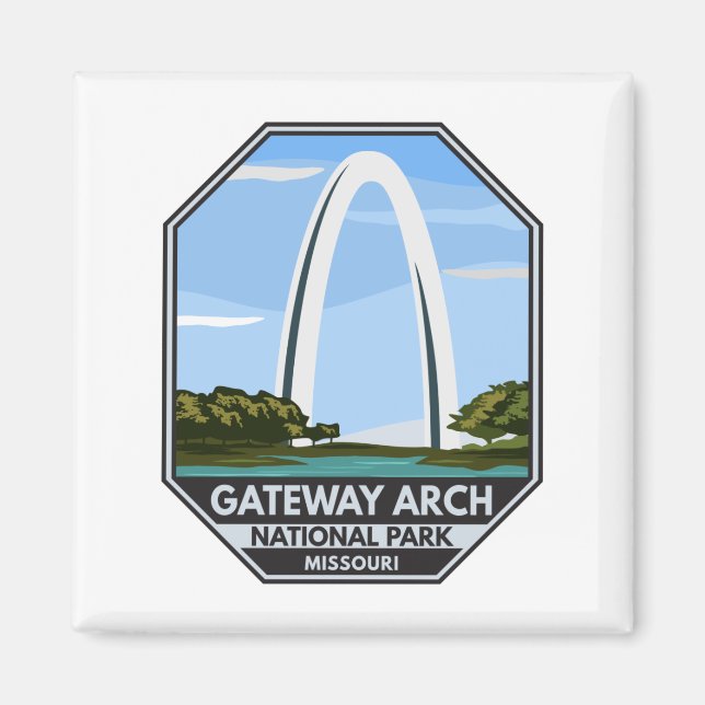 Gateway Arch Nationalpark Missouri Magnet (Vorne)