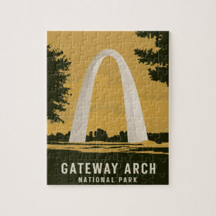 Gateway Arch Nationalpark Retro Art