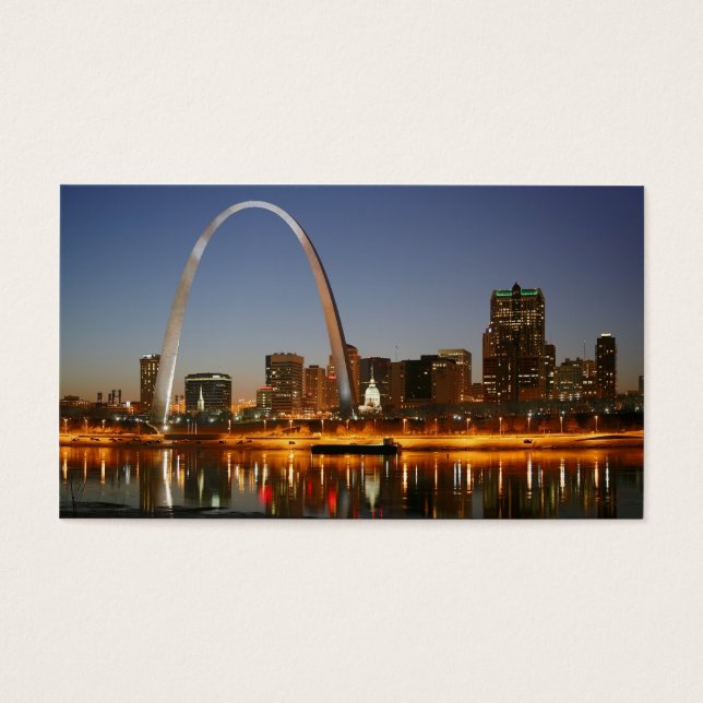 Gateway Arch St. Louis Mississippi bei Nacht (Vorderseite)