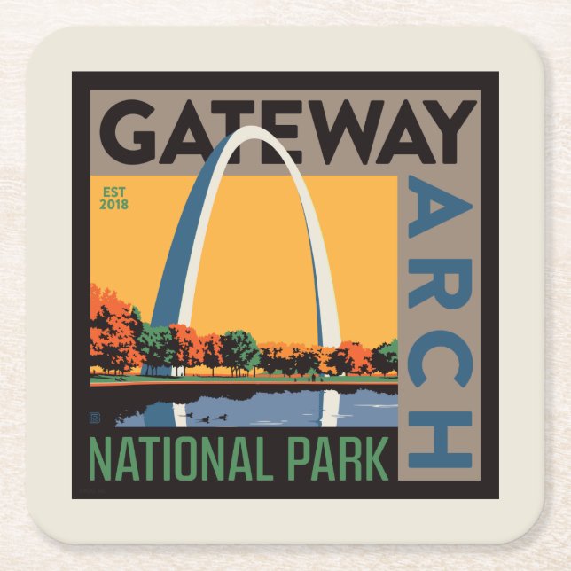 Gateway Arch | St. Louis, Missouri Rechteckiger Pappuntersetzer (Vorderseite)