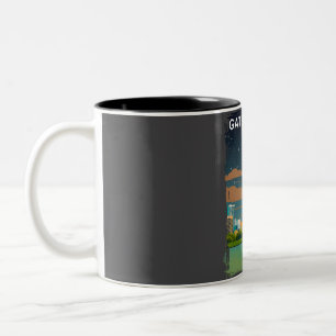 Gateway National Park Vintage Minimal Retro Reise Zweifarbige Tasse