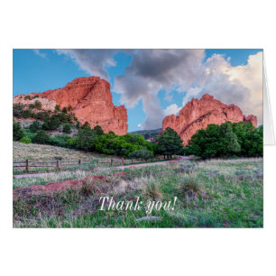 Gateway Rocks Garden of Gods Danke Karte