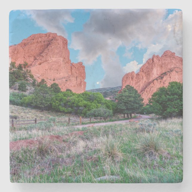 Gateway Rocks Garden of the Gods Stone Untersetzer (Vorderseite)