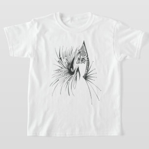 Gateway Schwarz Weiß Abstrakt Stammes-Tattoo-Kunst T-Shirt