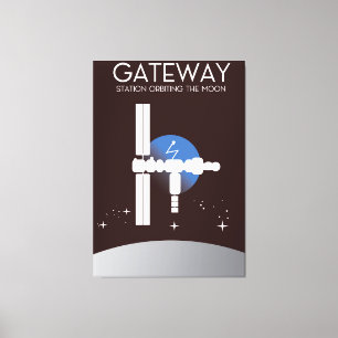 Gateway - Station auf einer Umlaufbahn um den Mond Leinwanddruck
